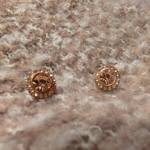 White House Black Market Rose Gold Stud Earrings NEW